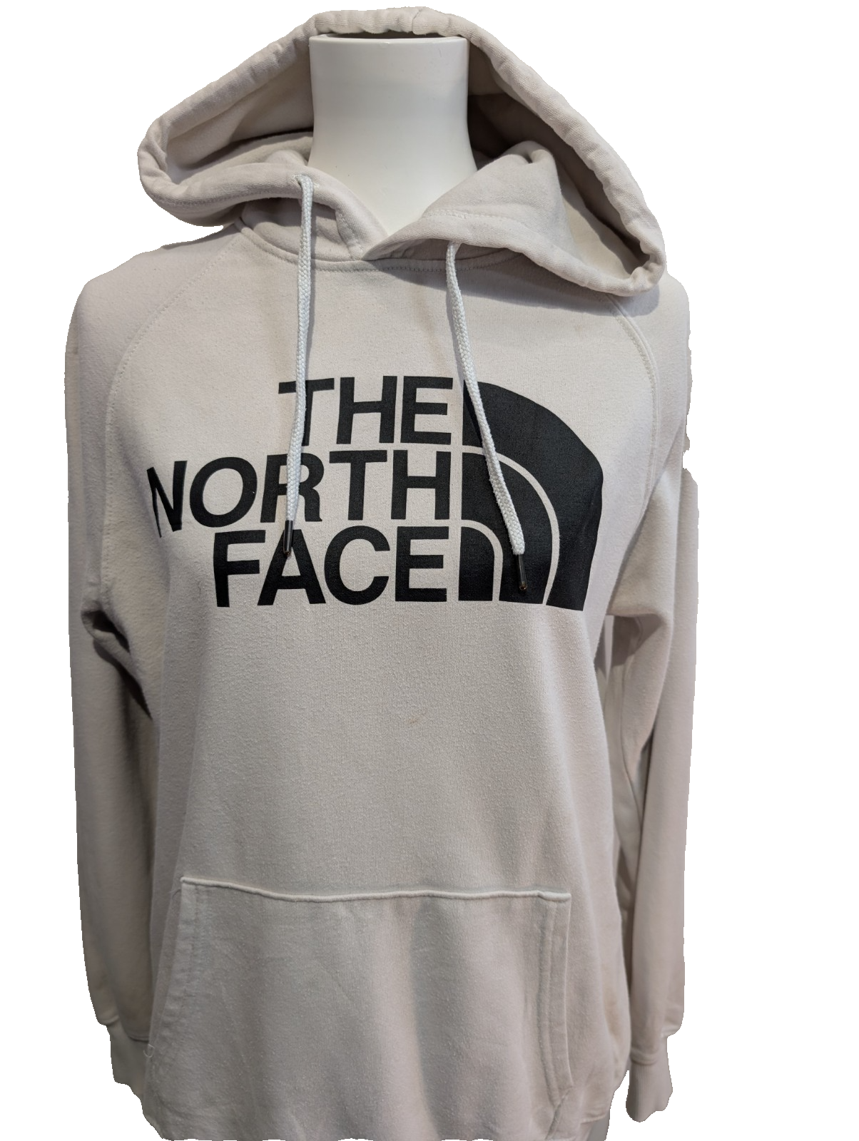 The North Face Sweat à Capuche Blanc - Logo Noir Frontal - Taille M Femme