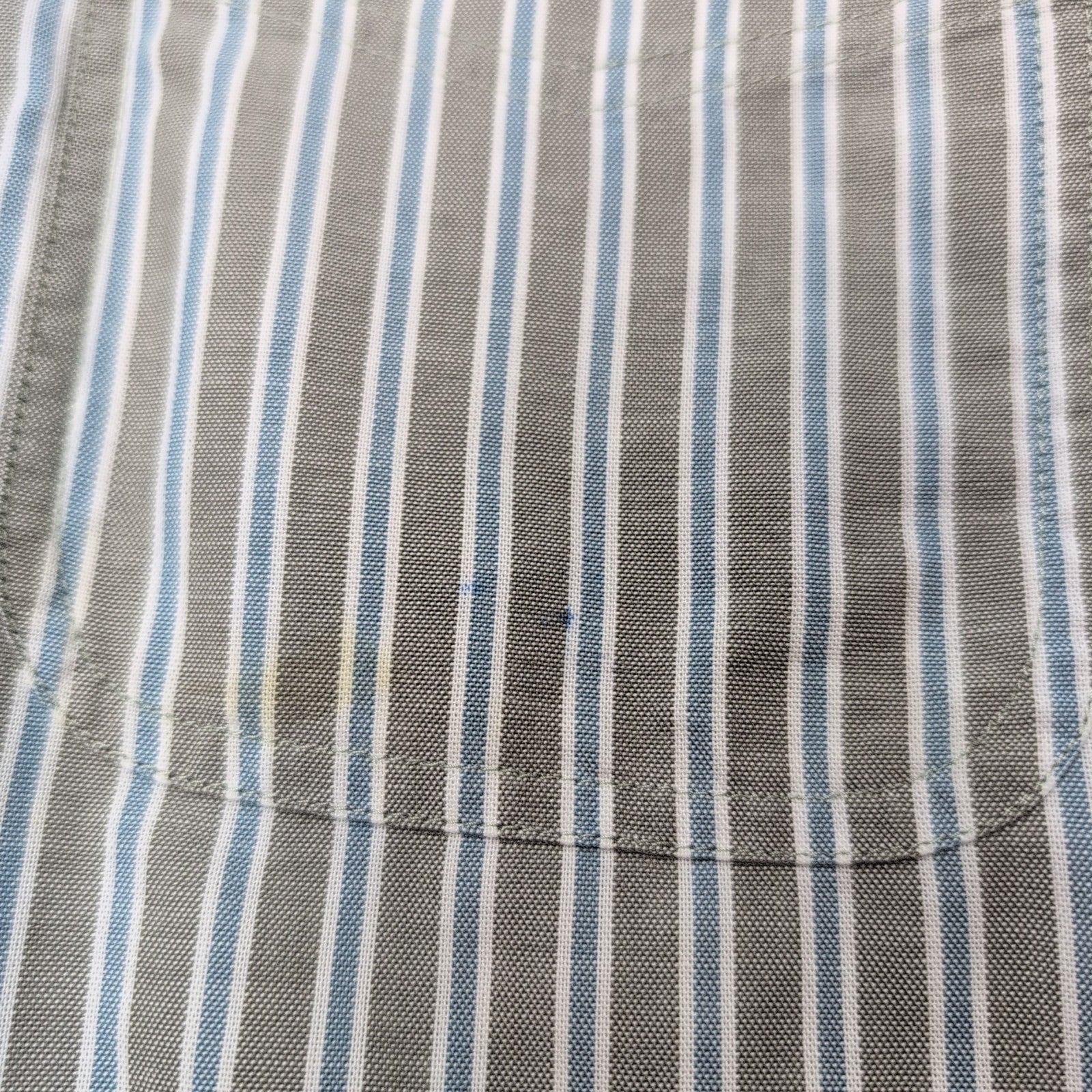 Chemise L.L. Bean marron à rayures manches courtes taille L #33e