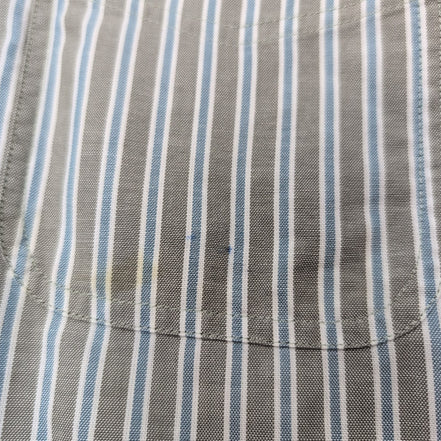 Chemise L.L. Bean marron à rayures manches courtes taille L #33e