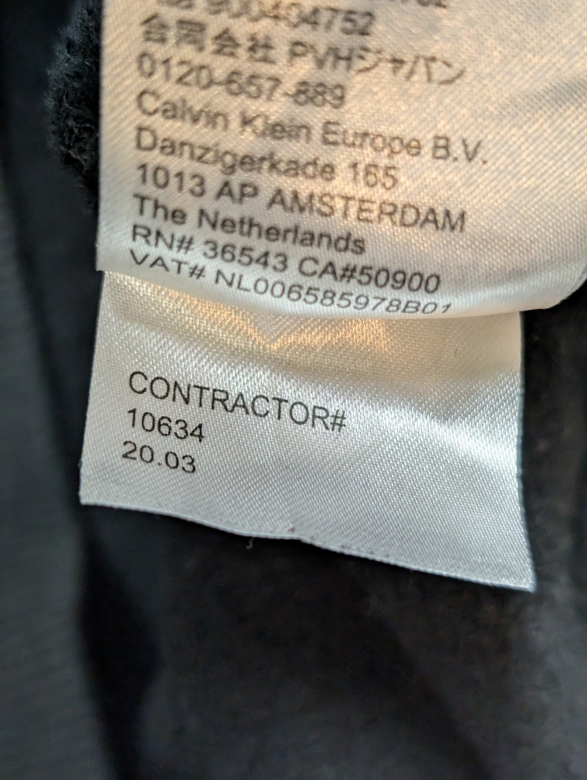 Sweat à Capuche Calvin Klein Noir - Logo Or & Blanc - Taille M