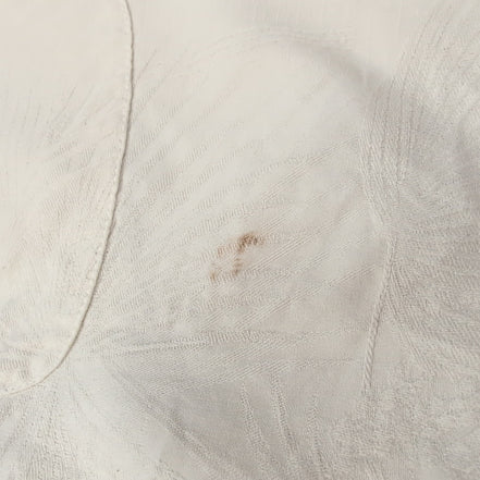 Chemise Hawaïenne Tommy Bahama XL 100% Soie Blanche Palmiers Boutons Bois