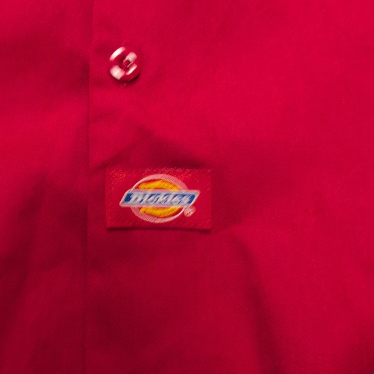 Chemise Dickies XL Rouge Noir Workwear Manches Courtes Poches Boutonnées