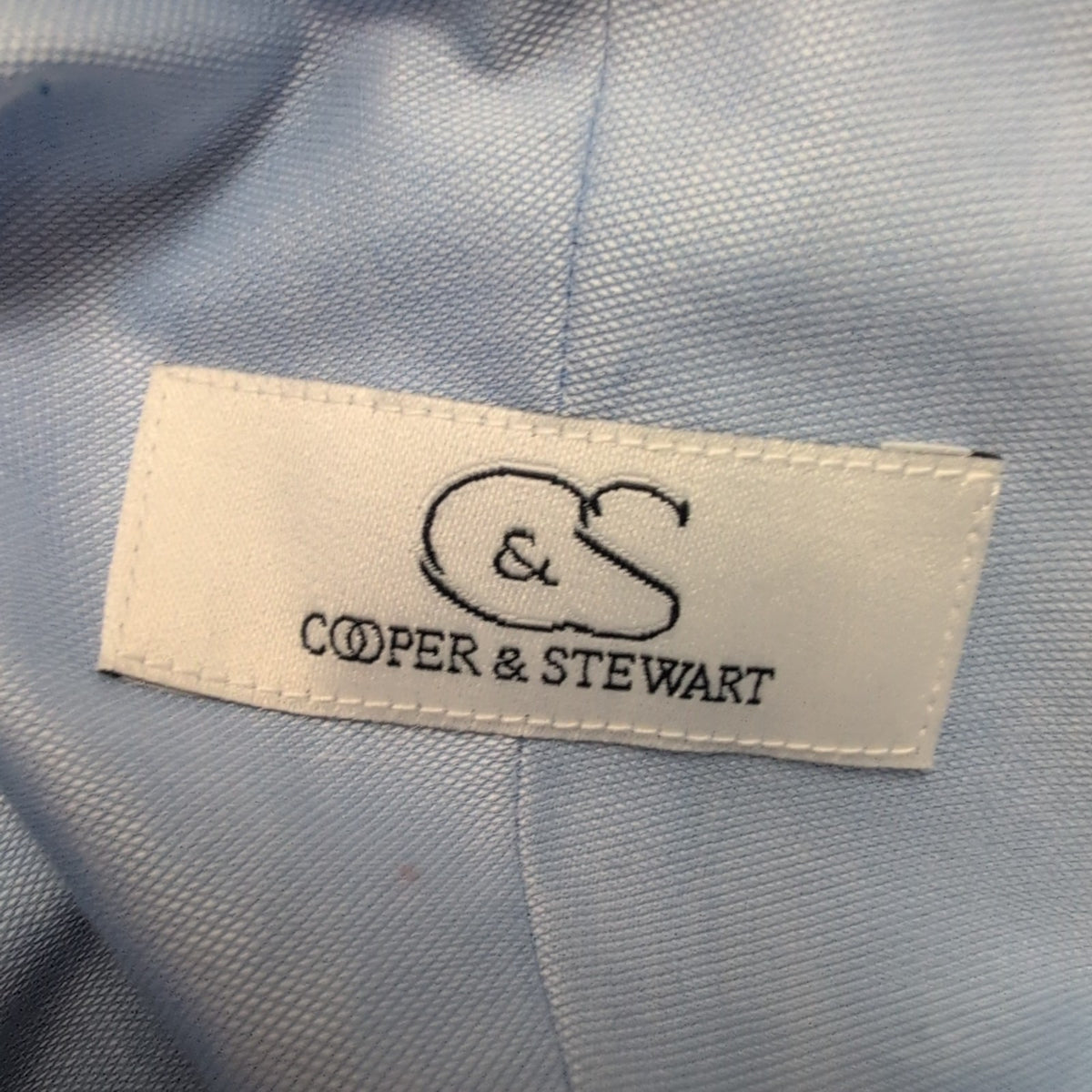 Chemise Cooper & Stewart XL Tall Neuve Étiquette Coton Stretch Bleu Unie