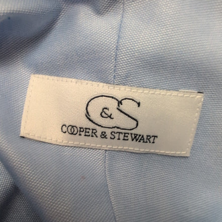 Chemise Cooper & Stewart XL Tall Neuve Étiquette Coton Stretch Bleu Unie