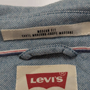 Chemise LEVI'S Flanelle XXL Vtg Coton Vert Pâle/Bleu Coupe Moderne