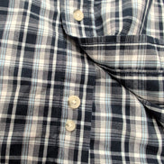 Chemise Wrangler modèle Cool River carreaux bleu marine et blanc 3XL