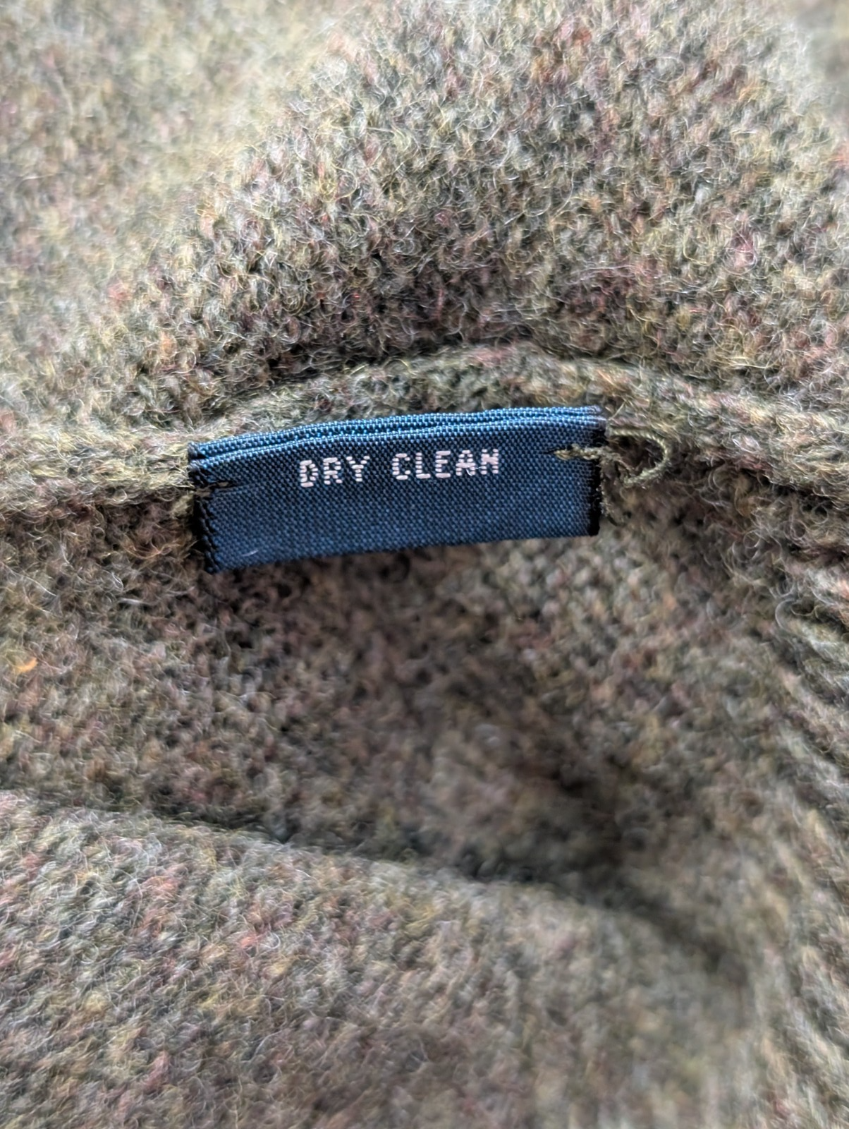 Pull POLO RALPH LAUREN 100% Laine Kaki Logo Marron Taille XL Excellent État