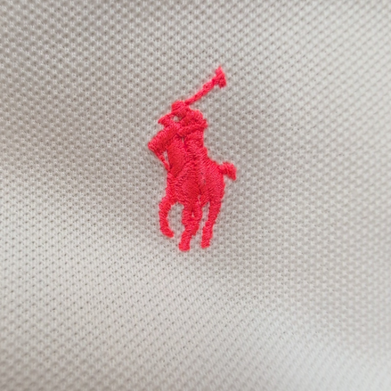 Polo Ralph Lauren Homme S Blanc Logo Fluo Polo Manches Courtes Custom Fit