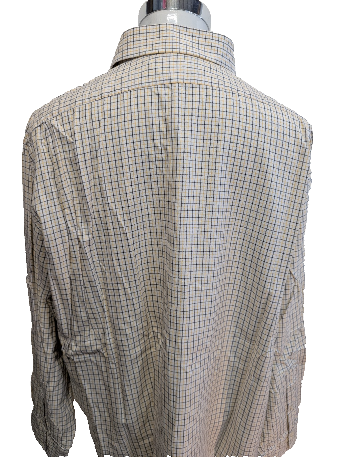Chemise Polo Ralph Lauren Shirt XXL Carreaux Jaune Noir Col Classique Sans Logo