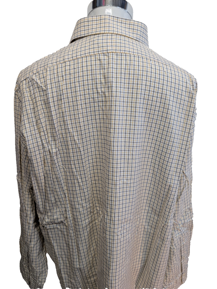 Chemise Polo Ralph Lauren Shirt XXL Carreaux Jaune Noir Col Classique Sans Logo