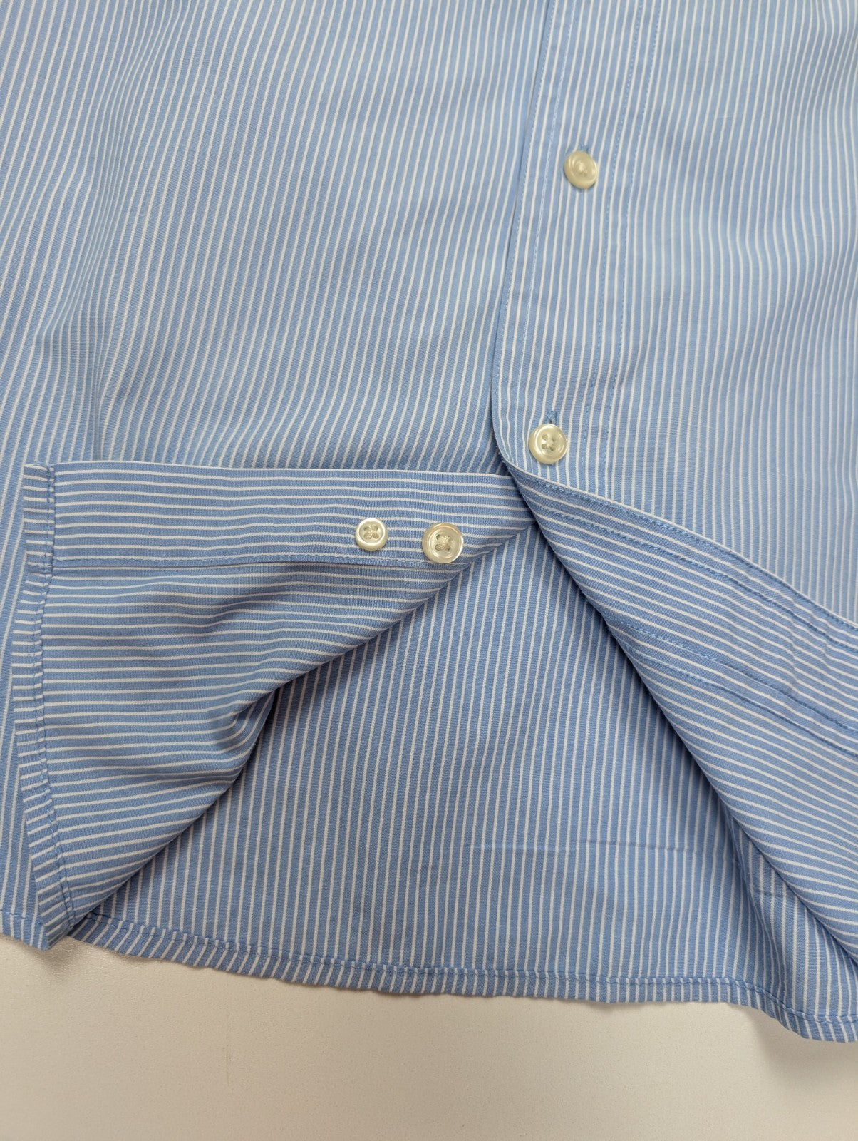 Chemise CHAPS bleu à rayures taille L #257ms