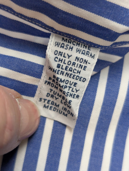 Chemise Ralph Lauren Golf Manches Longues Custom Fit Bleu Rayures L