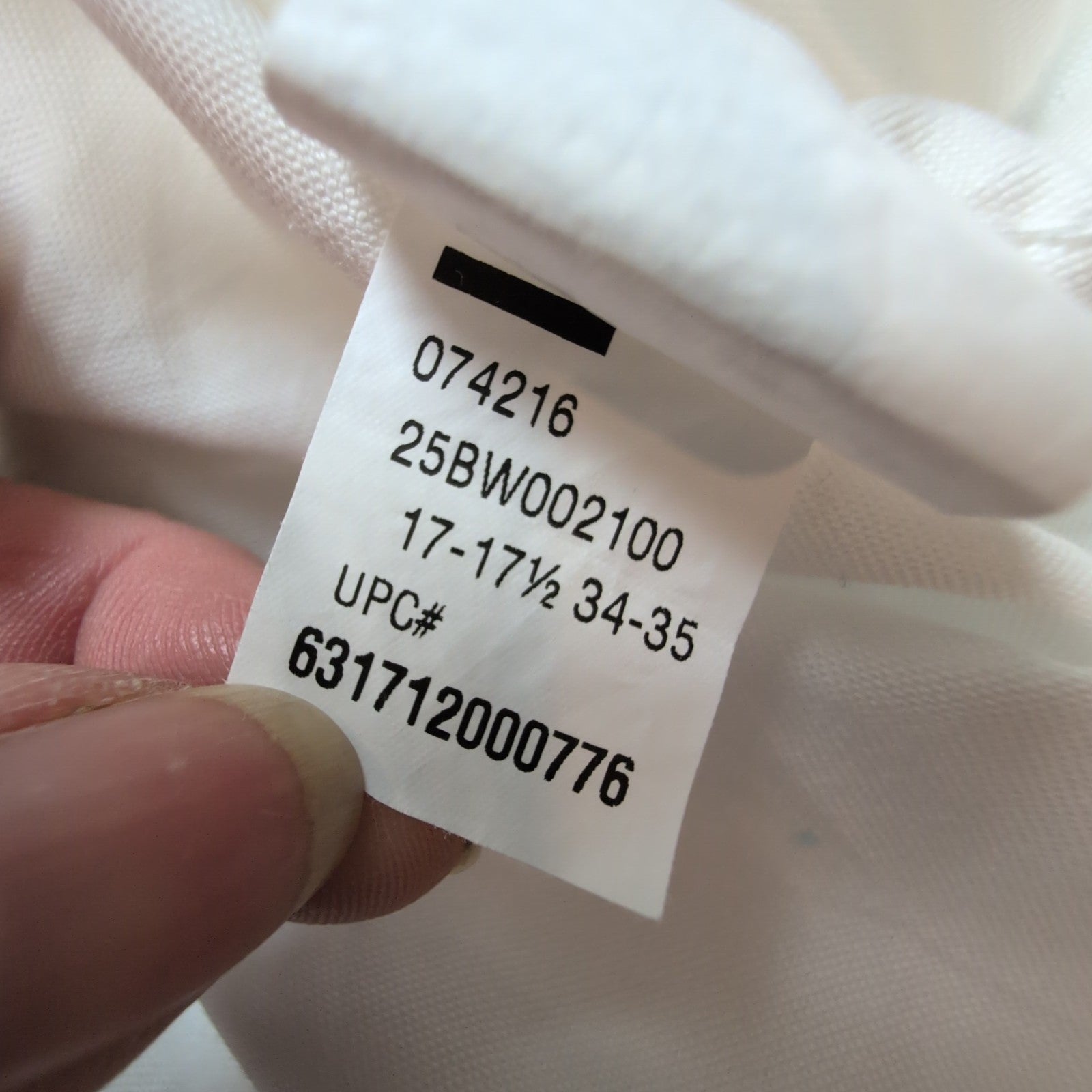 Chemise CHAPS Homme XL/XXL Blanche Manches Longues Matière Oxford