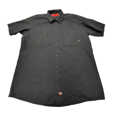 Chemise Dickies noire unie manches courtes taille L homme 2 poches