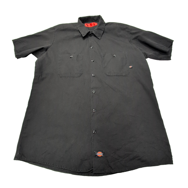 Chemise Dickies noire unie manches courtes taille L homme 2 poches