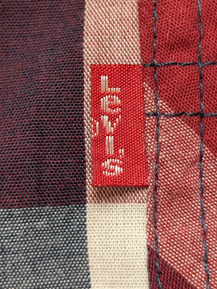 Chemise Levi's à Carreaux Bordeaux Bleu Marine et Blanc - Taille M