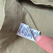 Chemise Ralph Lauren Blake XL Soie Lin Kaki Logo Bleu Marine mancheslongues