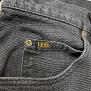 Jean Lee 1889 Vintage Regular Fit Homme Noir Denim Patiné W32 Classic Straight