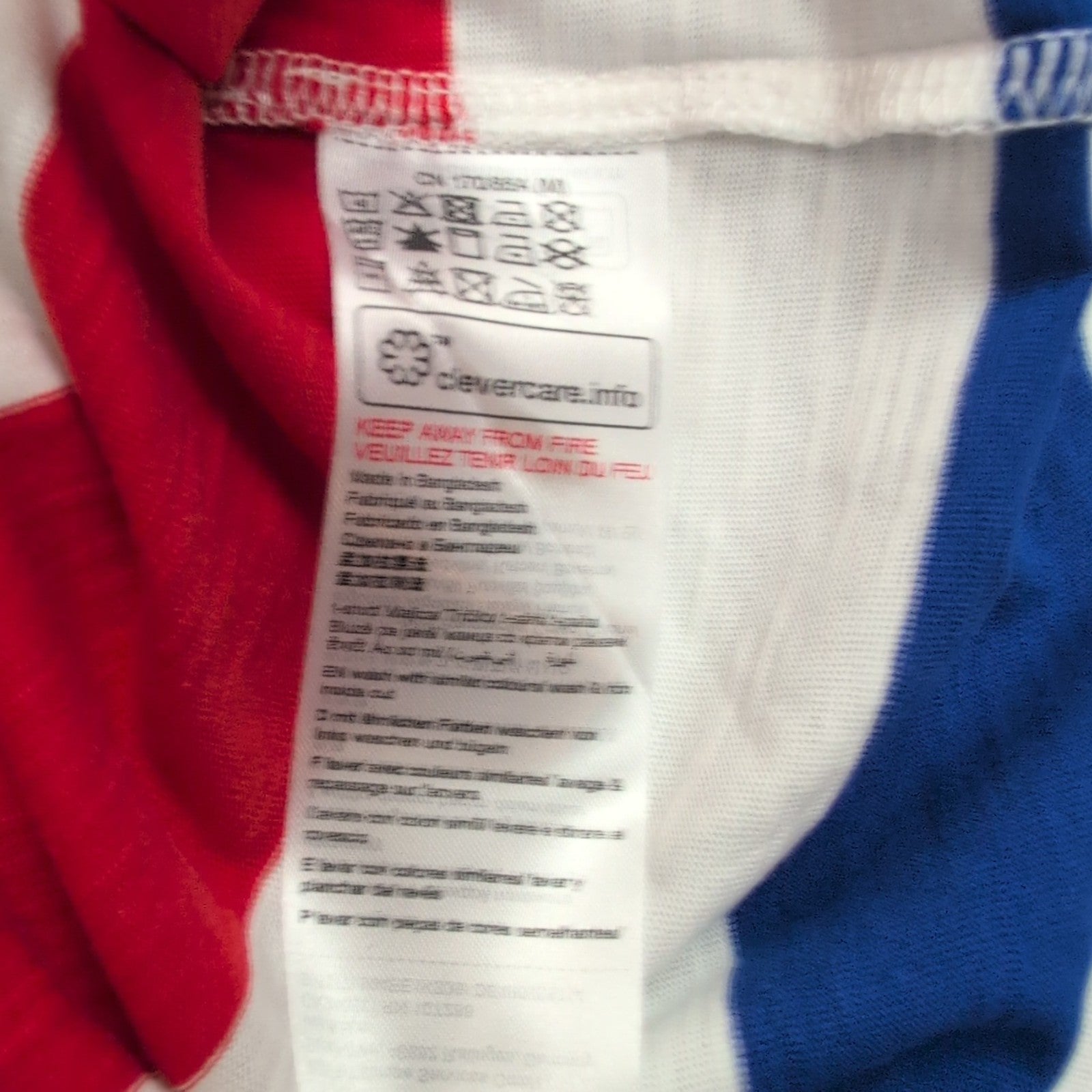 Haut Esprit Femme L Blanc Rayures Bleu Rouge 100% Coton Neuf Étiquette