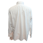 Chemise Ralph Lauren Classic Fit XL Blanc Uni Logo Bleu Marine manches longues