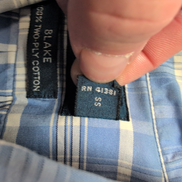 Chemise Ralph Lauren Blake M Bleu Blanc Carreaux Manches Courtes