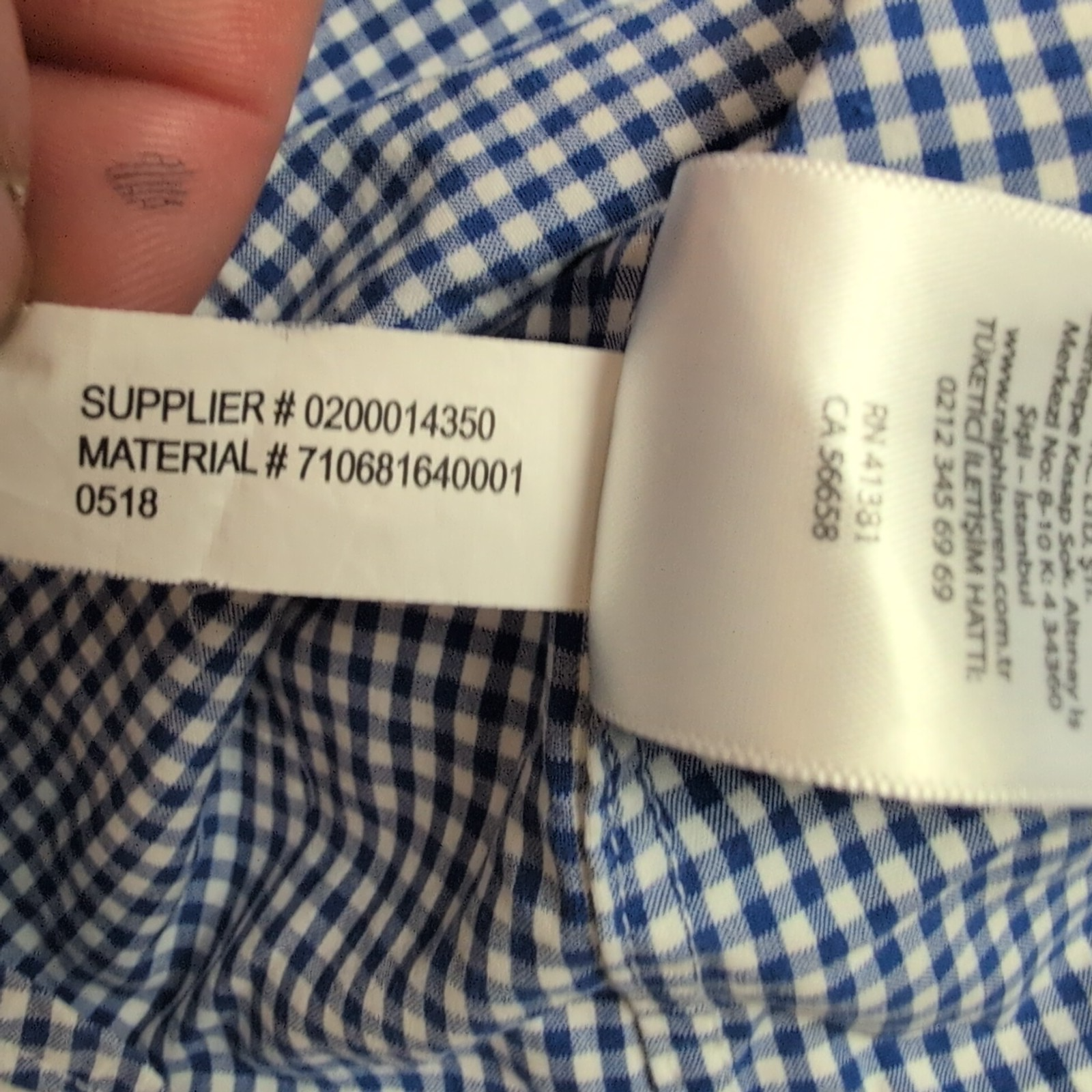 Chemise Ralph Lauren L Carreaux Bleu Blanc Logo Marine Vietnam