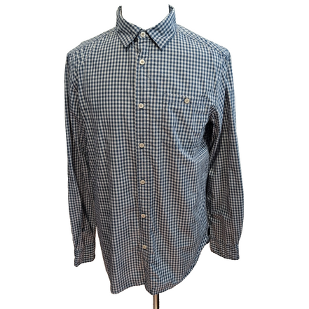 The North Face chemise bleu carreaux une poche taille M coton