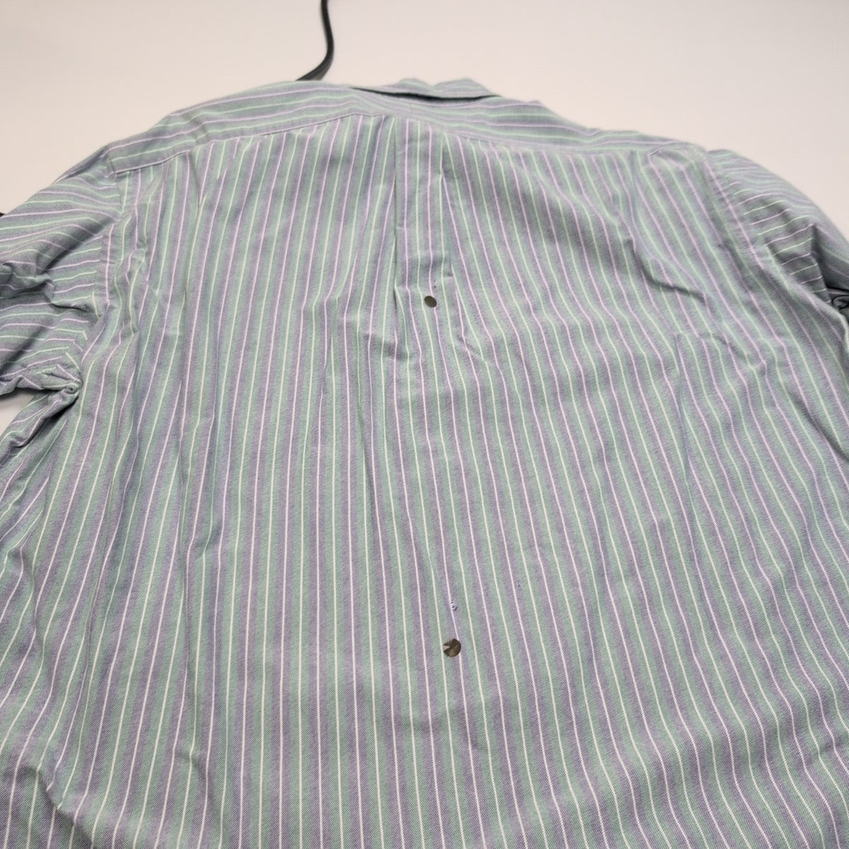 Chemise Ralph Lauren Yarmouth M/L Oxford Rayures Bleu Vert Button Down Shirt