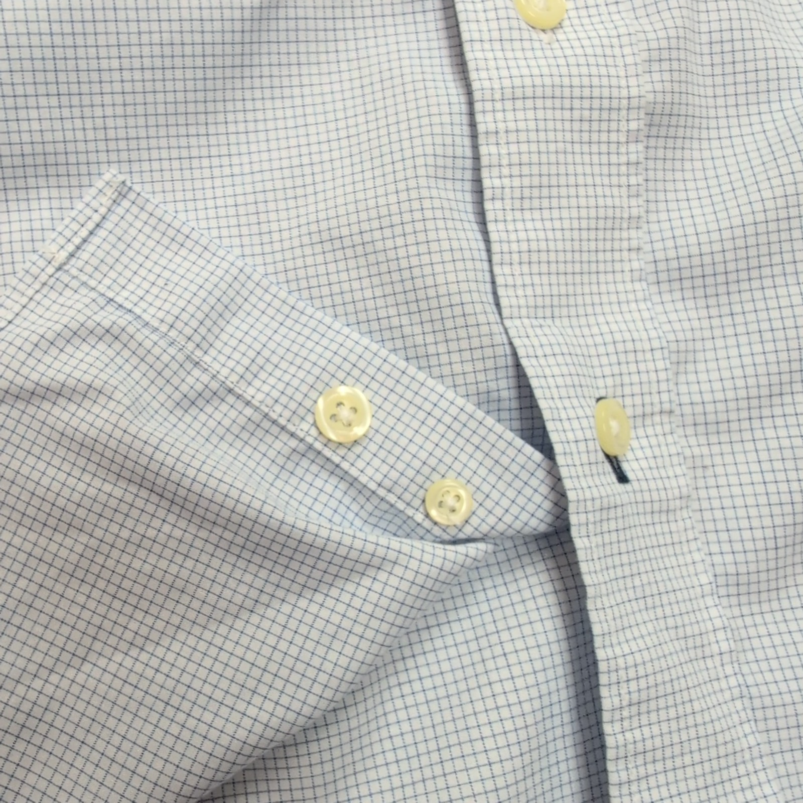Chemise Nautica Slim Fit S Bleu Clair Carreaux 100% Coton manches longues