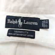 Chemise Ralph Lauren Yarmouth XL blanc Oxford logo marron coton Hong Kong