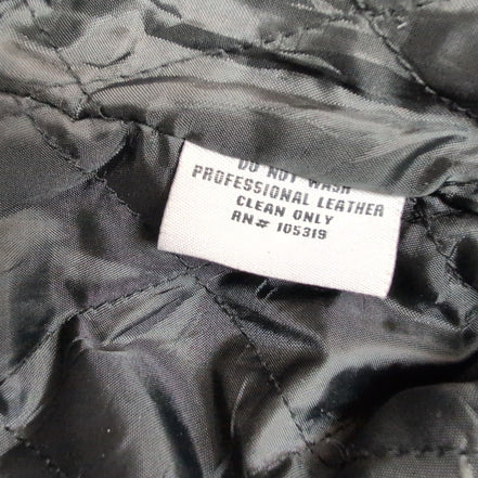 Blouson Cuir XL Patchwork Noir Fondini Fashions Bomber Veste Vintage 90s |56c