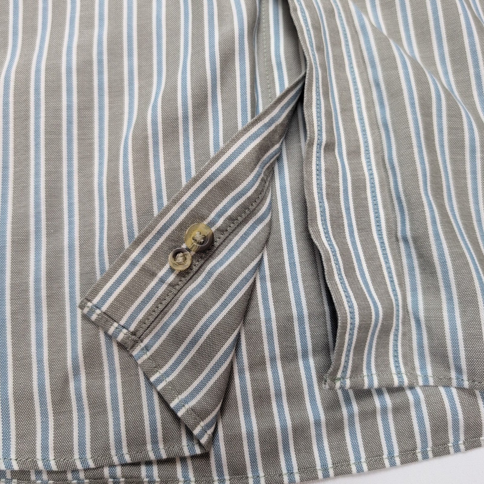 Chemise L.L. Bean marron à rayures manches courtes taille L #33e