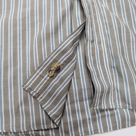 Chemise L.L. Bean marron à rayures manches courtes taille L #33e