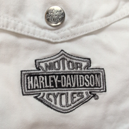 Chemise Harley Davidson Taille 2XL Blanche 100% Coton Boutons Pression
