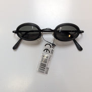 Lunettes de soleil Y2K Cyber Minimaliste Teintées Bleu Branches Fines Métal