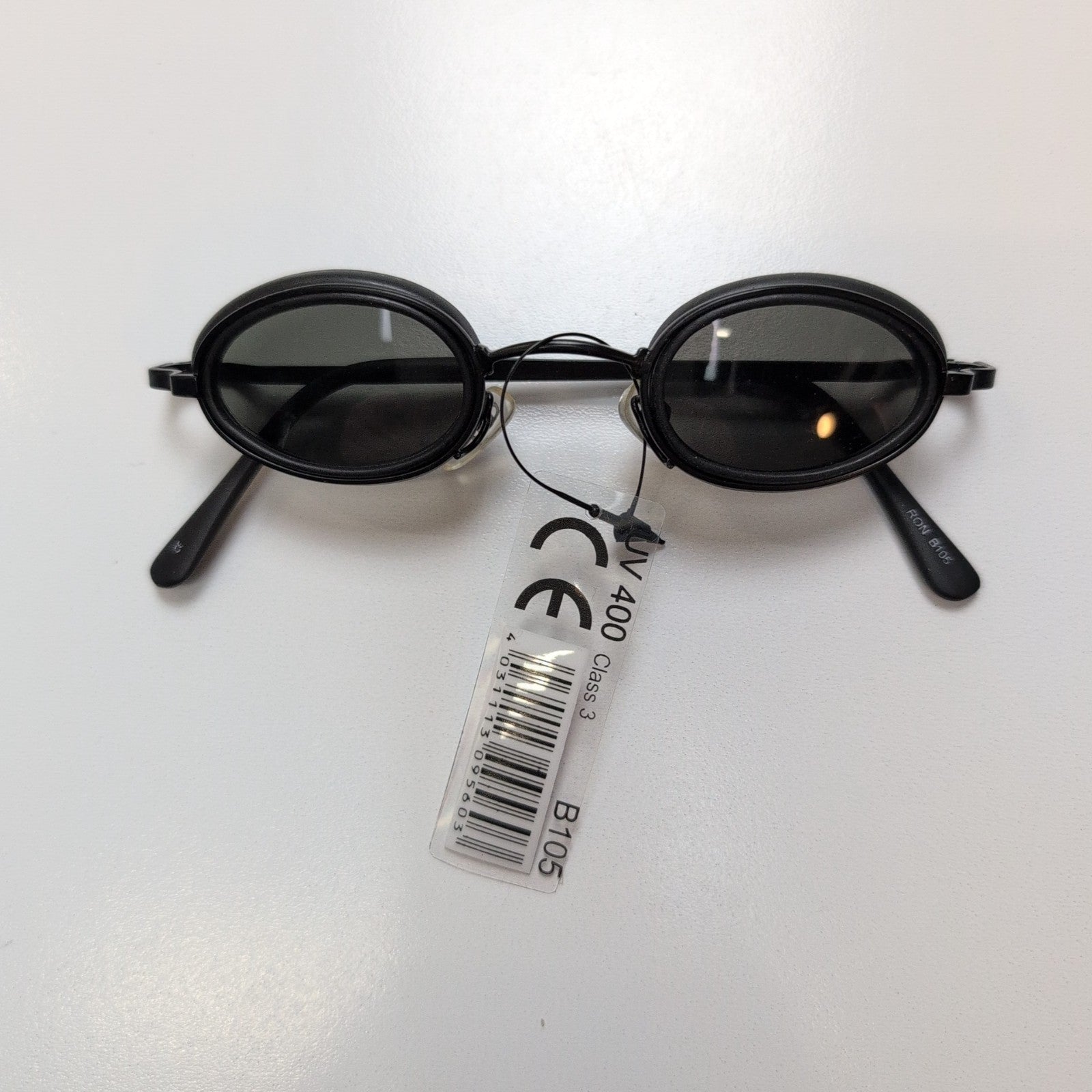 Lunettes de soleil Y2K Cyber Minimaliste Teintées Bleu Branches Fines Métal