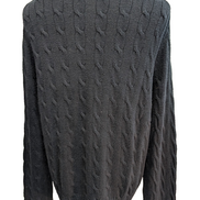 Pull Polo Ralph Lauren Torsadé Noir Logo Gris - Taille XL / XXL
