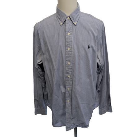 Chemise Ralph Lauren XXL Custom Fit Bleue Carreaux 100% Coton