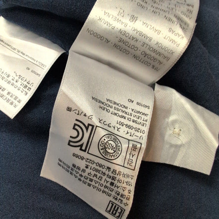 Chemise Levi's Manches Courtes Bleu Marine Coton et Lin à Poche Taille XL