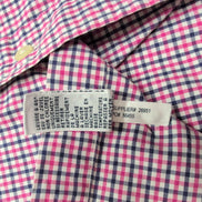 Chemise Ralph Lauren L Rose Bleu Carreaux Classic Fit Shirt Button Down Coton