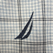 Chemise Nautica L Carreaux Made in Hong Kong Logo Brodé 100% Coton