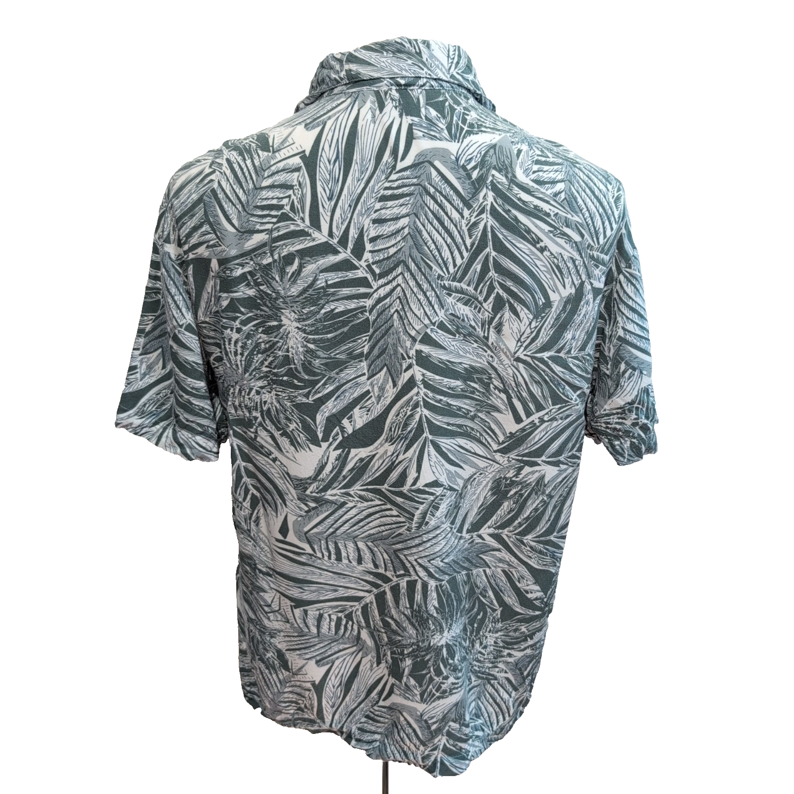 Chemise Hawaïenne Kiabi M Regular Fit 100% Viscose Verte Feuillage