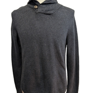 Pull Tommy Hilfiger Col Roulé Boutonné Gris Foncé - Taille S (Étiquette M)