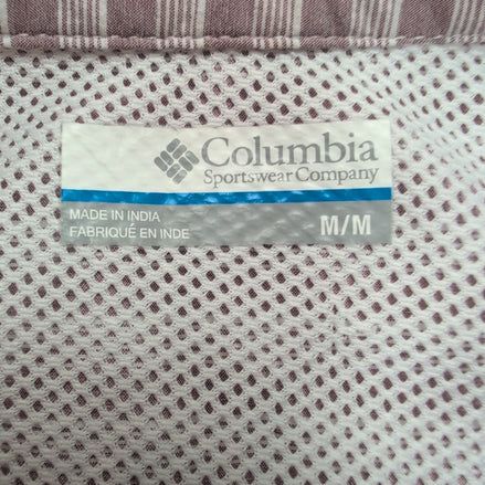 Chemise Columbia Omni Shade M bordeaux rayures manches courtes UV