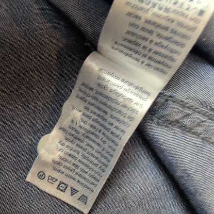 Chemise Tommy Hilfiger Manches Courtes Bleue à Poche Taille XL