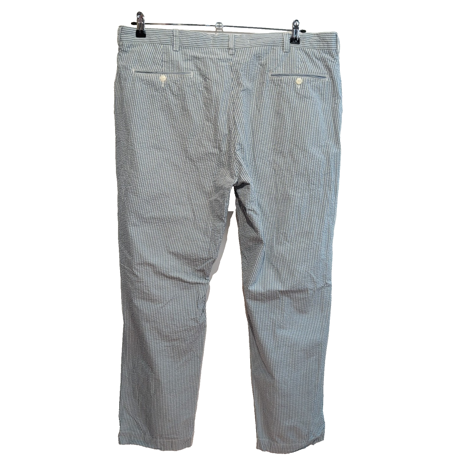 Pantalon Chino Polo Ralph Lauren W40 L32 Seersucker Rayé Bleu
