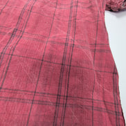 Chemise L.L. Bean rouge à carreaux noirs manches courtes taille XXL #138e
