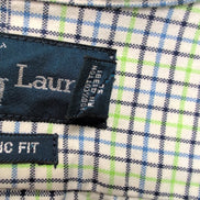 Chemise Ralph Lauren L Classic Fit Carreaux Bleu Vert Oxford Button Down Shirt