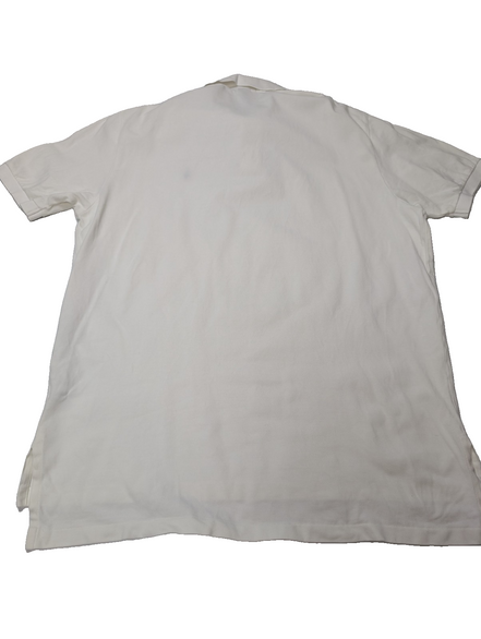 Polo manches courtes Polo Ralph Lauren blanc XL coton piqué logo bleu marine