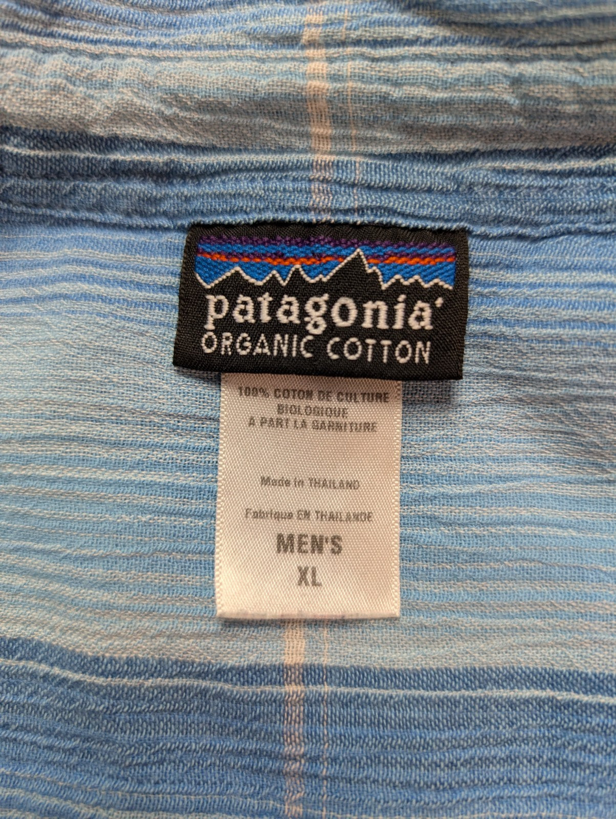 Chemise Patagonia bleue à carreaux manches courtes taille XL #277msch